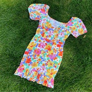 FLORAL BODYCON MINI DRESS